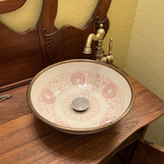 Rose Gold & Brushed brass Bathroom Ceramic Washbasin