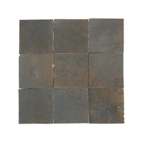 Custom Made Earthy Gray Square Zellige tile 4x4