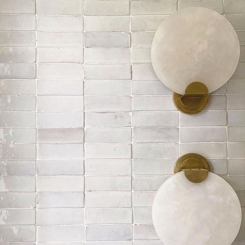Custom Made Off White Zellige Backsplash 5" x 2" (Per Sqft)