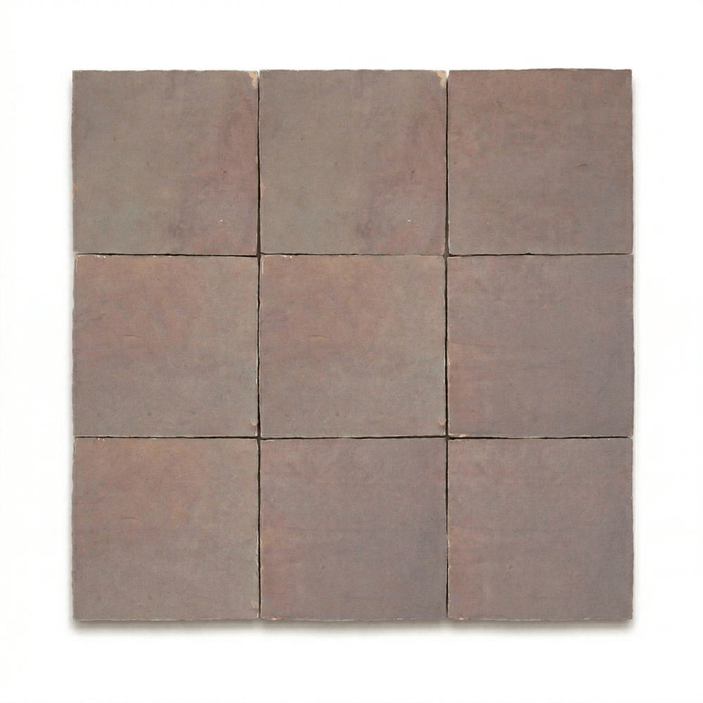 Aubergine Zellige Square Tile 4x4 - Handtile