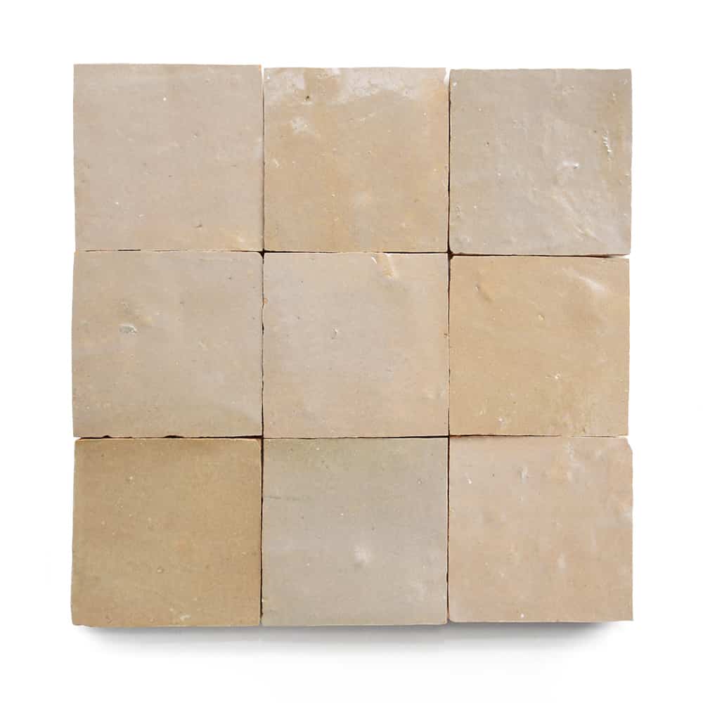 Custom Made Beige Zellige Backsplash 4" x 4" - Custo&Co