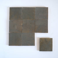 Custom Made Earthy Gray Square Zellige tile 4x4 - Handtile
