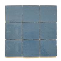 Denim Blue 4x4 Square Zellige Tile - Handtile