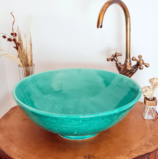 16in Custom made turquoise modern bathroom sink