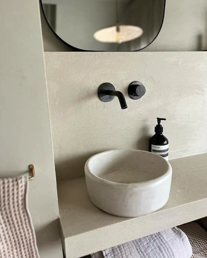 Handcrafted Authentic Tadelakt Bathroom Sink - Custo&Co