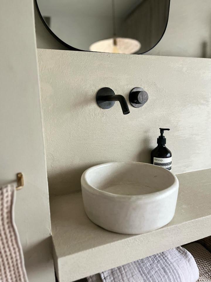 Handcrafted Authentic Tadelakt Bathroom Sink - Custo&Co