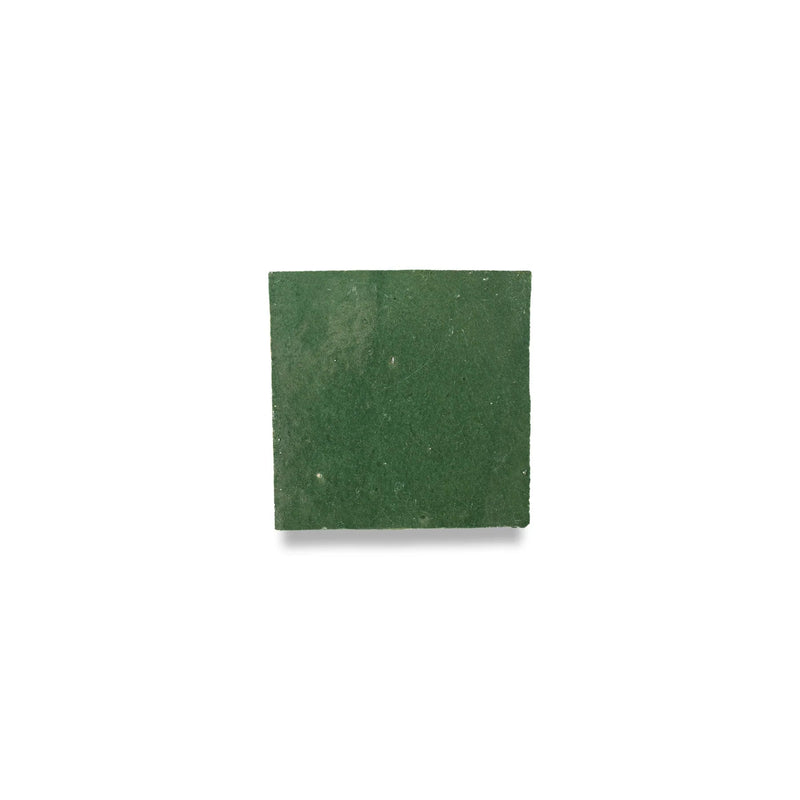 Handcrafted Tile Zellige 4x4 Wall Tiles - Direct from Fes - Emerald Green ( Per SQFT) - Custo&Co