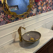 Farmhouse Washbasin - Black & Brushed Brass Sink