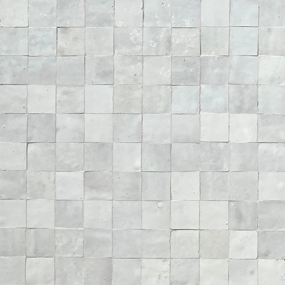 Snow Drift White Custom Made 2" x 2" Zellige Tiles (Per Sqft) - Custo&Co