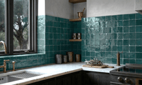 Teal Zellige Square Tile — Handmade Zellij Backsplash & Wall Tile - Handtile