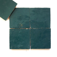Teal Zellige Square Tile — Handmade Zellij Backsplash & Wall Tile - Handtile