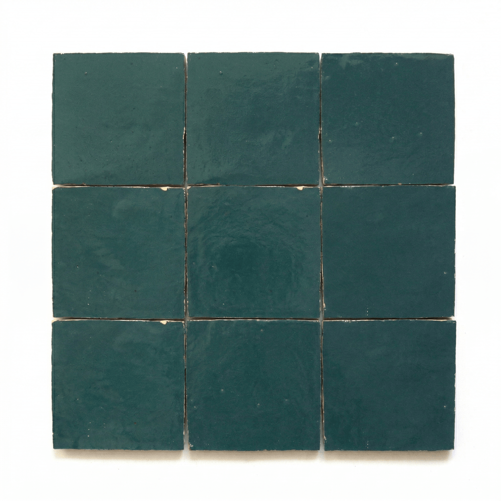 Teal Zellige Square Tile — Handmade Zellij Backsplash & Wall Tile - Handtile